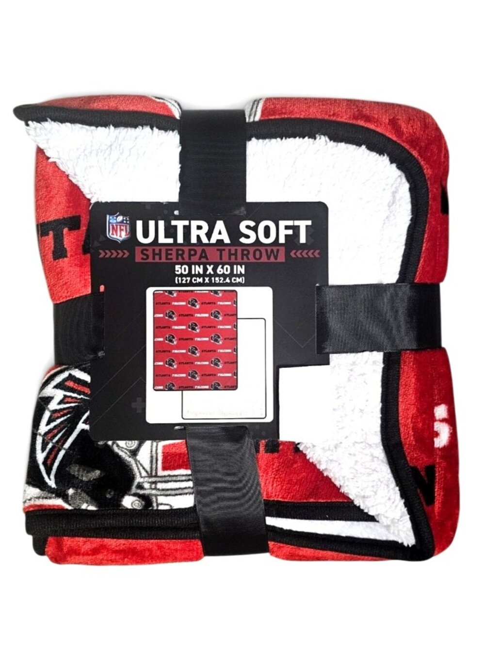 Atlanta Falcons Sherpa Throw Blanket Ultra Supersoft 60"x50" 100% Poly New